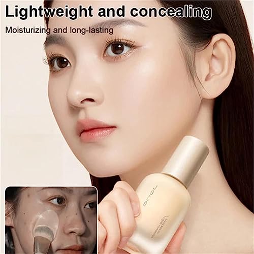 JOCO Foundation, JOCO Liquid Foundation, JOCO Korean Foundation Cream,Lightweight Concealing Moisturizing Long-Lasting Liquid, for All Skin Type (2 Pcs 101#) - Image 2