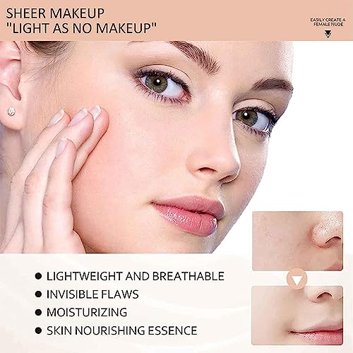 JOCO Foundation, JOCO Liquid Foundation, JOCO Korean Foundation Cream,Lightweight Concealing Moisturizing Long-Lasting Liquid, for All Skin Type (2 Pcs 101#) - Image 3