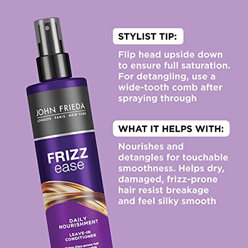 John Frieda Frizz Ease Daily Nourishment 8oz Leave-in Conditioner Moisturizing Formula - Image 4