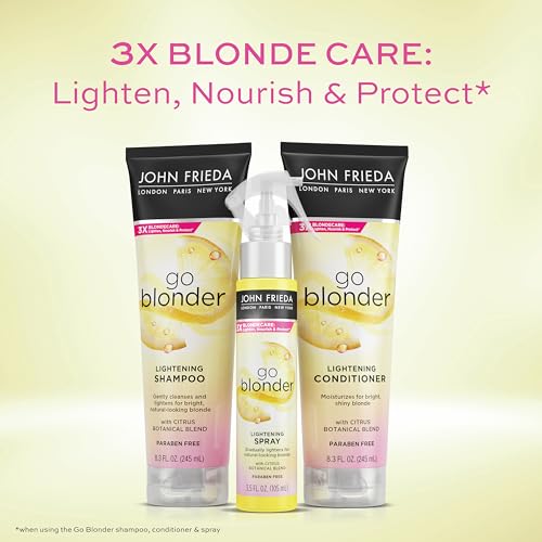 John Frieda Sheer Blonde Go Blonder Shampoo Conditioner Set 8.3 oz Blonde Hair - Image 8