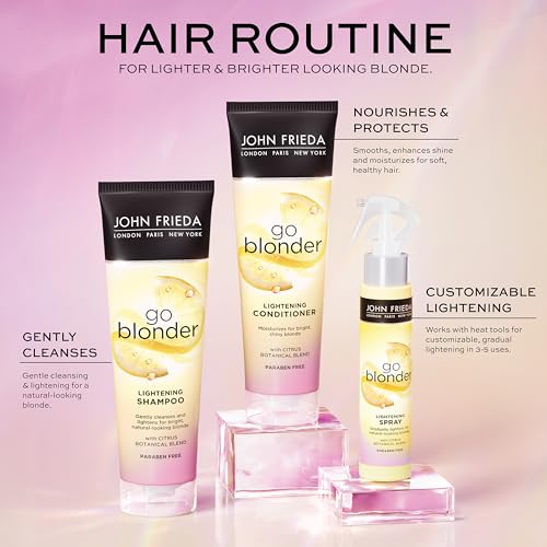 John Frieda Sheer Blonde Go Blonder Shampoo Conditioner Set 8.3 oz Blonde Hair - Image 7