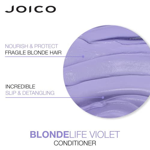 Joico Blonde Life Violet Conditioner | For Cool & Bright Blonde Hair | Neutralize Brassy Tones | Banish Yellow Tones | Boost Shine | Sulfate Free | With Monoi & Tamanu Oil - Image 4