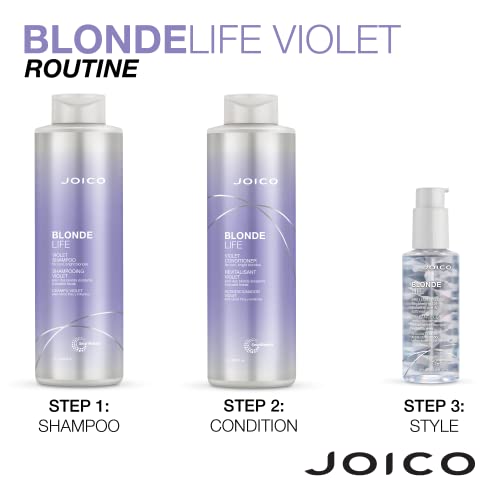 Joico Blonde Life Violet Conditioner | For Cool & Bright Blonde Hair | Neutralize Brassy Tones | Banish Yellow Tones | Boost Shine | Sulfate Free | With Monoi & Tamanu Oil - Image 5
