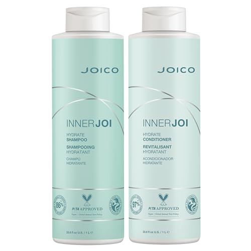 Joico InnerJoi Hydrate Shampoo and Conditioner | For Dry Hair & Scalp | Sulfate & Paraben Free | Naturally-Derived Vegan Formula