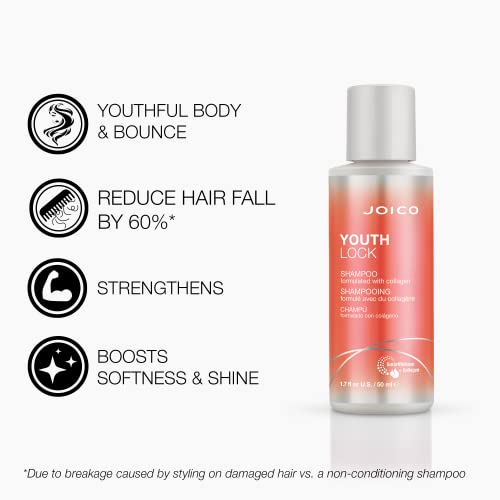 Joico YouthLock Shampoo Formulated with Collagen | Youthful Body & Bounce | Reduce Breakage & Frizz | Free of SLS/SLES Sulfates - Image 3