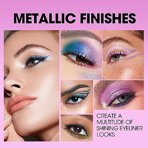 Jolilab Liquid Eyeliner, Glitter Liquid Eyeliner,6 Colors Liquid Glitter Eyeliner Set, Quick-Drying, Rich Pigment, Colourful, Holographic Glitter Multichrome Eyeliner Eyeshadows Makeup Set (A) - Image 4