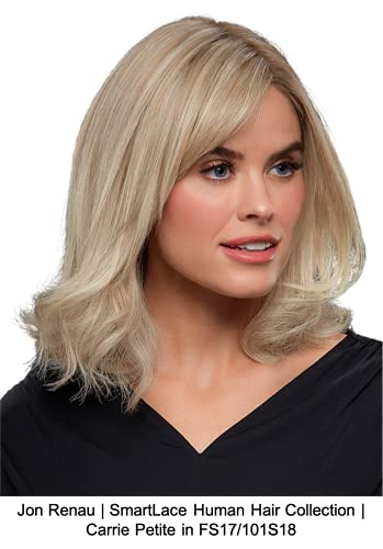 Jon Renau Carrie Petite Lace Front Mono Human Hair Wig 14/88H Medium Brown with Care Bundle - Image 4