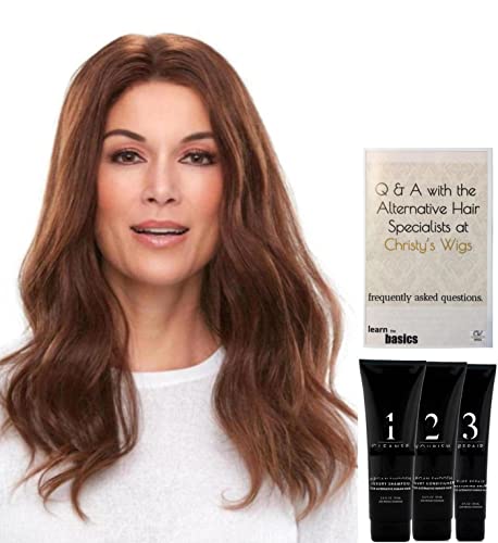 Jon Renau Christy 18 Inch Remy Human Hair Wig Bundle with Care Products Color 22F16S8 - Image 3