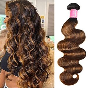 10A Brazilian Remy Honey Blonde Ombre Body Wave Human Hair Bundles 24 Inch #FB30