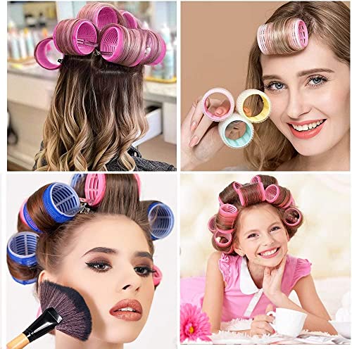 Jumbo Hair Rollers Sets, 12 Pcs Self Grip Salon Hair Dressing Curlers, Jumbo Large Rollers for Long Short Hair, DIY Curly Hairstyle for Women, Colors May Vary (6XJumbo+6XLarge) - Image 4