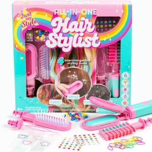 Just My Style 4-in-1 Hair Stylist Tool Set for Girls Ages 8-12 with Accessories