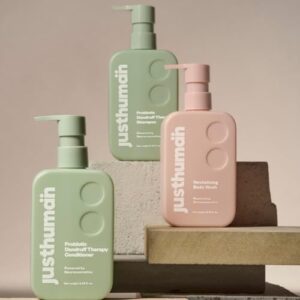 Justhuman Morning Bliss Probiotic Shampoo, Conditioner & Bodywash Combo - 3 Pack, 8oz