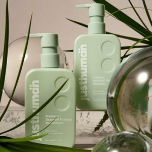 Justhuman Probiotic Dandruff Shampoo Conditioner Set 8oz Healthy Scalp Formula