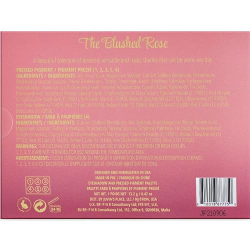 Juvia's Place - The Blushed Rose - Rosy, Pinks, Rose-Gold, Shades of 6, Eyeshadow Palette, Professional Eye Makeup, Pigmented Eyeshadow Palette, Makeup Palette - Image 9