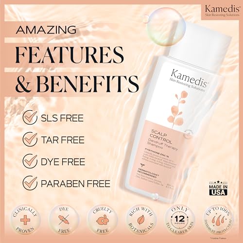 KAMEDIS Anti-Dandruff Shampoo and Nourishing Conditioner Set 16.9 Fl Oz Sensitive Scalp - Image 6