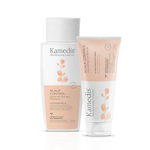 KAMEDIS Anti-Dandruff Therapy Shampoo & Nourishing Hair Conditioner Set - Clinically Proven Relief For Dry, itchy, Sensitive & Damaged Scalp. Contains Zinc Pyrithione, Shea Butter & Argan Oil. (2pk)