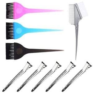 Kare & Kind 9 Piece Professional Hair Coloring Styling Kit with Brushes and Clips for Balayage Highlights and Treatments