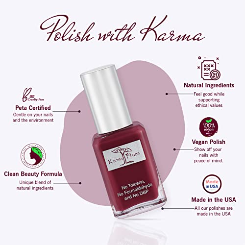 karma organic Natural Nail Polish, Vegan, and Cruelty-Free, No Toluene, No Formaldehyde, No DBP, and Free of TPHP, Rum Runner - Image 8
