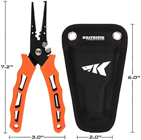 KastKing Cutthroat 7 inch Fishing Split Ring Pliers, 420 Stainless Steel Fishing Tools, Saltwater Resistant Fishing Gear, Tungsten Carbide Cutters - Image 2