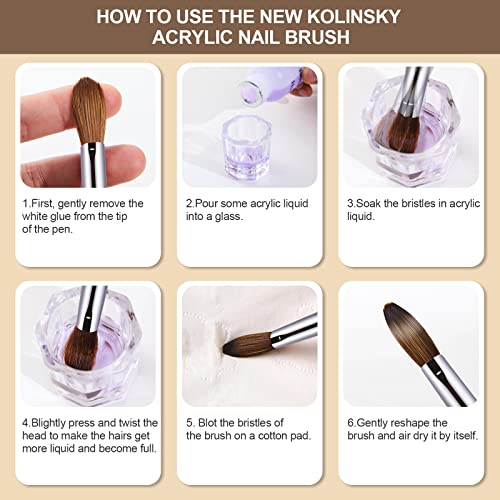 KEMEISI Size 8 Professional Kolinsky Nail Art Brush with High-Quality Bristles - Image 7