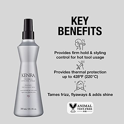 Kenra Thermal Styling Spray 19 | Heat Protection Spray | Firm Hold Heat-Activated Spray | Tames Frizz, Flyaways & Adds Shine | All Hair Types - Image 2