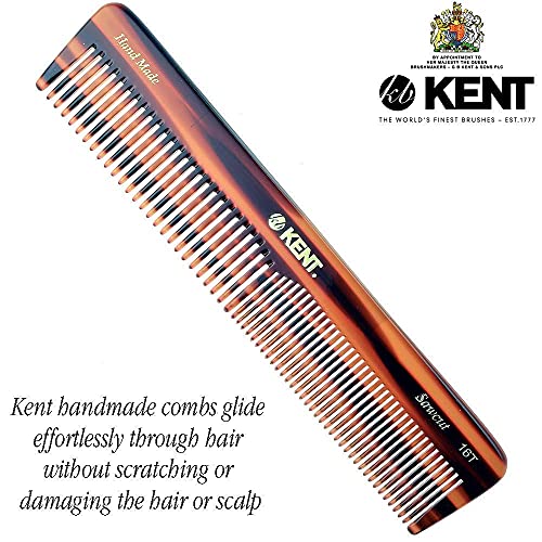 Kent 16T Hair Dressing Table Comb, Fine and Wide Tooth Dresser Comb For Hair, Beard and Mustache, Coarse and Fine Hair Styling Grooming Comb for Men, Women and Kids. Made in England - Image 2