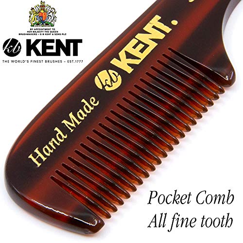 Kent 83T Small Gentleman's Beard and Mustache Pocket Comb, Fine Toothed Travel Size for Facial Hair Grooming and Styling. Saw-cut of Quality Cellulose Acetate, Hand Polished. Hand-Made in England - Image 5