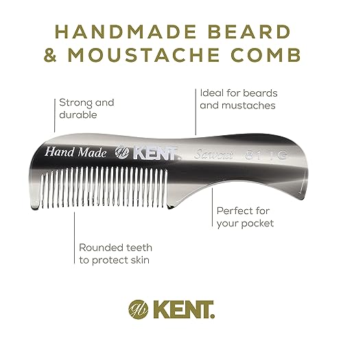 Kent Combs for Men Beard Comb Set, Pocket Comb Beard Kit for Men for Travel and Home Care, Mustache Comb for Men, Mini Comb Beard Combs for Mens Grooming, Handmade Kent Comb Mens Beard Grooming Set - Image 5