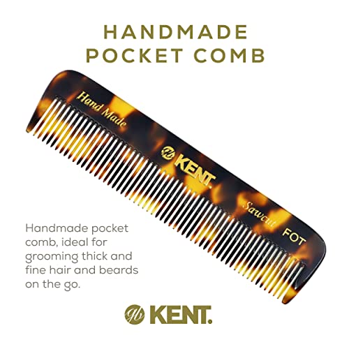 Kent FOT TY Fine Tooth Handmade Pocket Comb for Beard and Mustache Care, Travel Size - Image 3