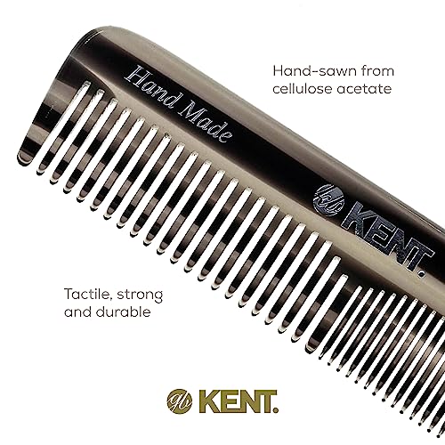 Kent OT 4.5 Inch Double Tooth Graphite Pocket Comb for Hair Beard Mustache Grooming - Image 5