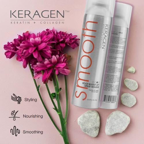 KERAGEN Mousse Hair Spray 8.5 Oz for Root Boost Volume and Texture Enhancement - Image 7