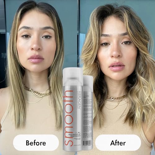 KERAGEN Mousse Hair Spray 8.5 Oz for Root Boost Volume and Texture Enhancement - Image 5