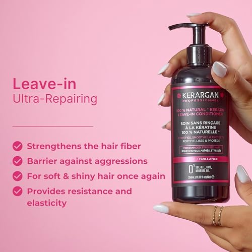 KERARGAN Daily Leave-In Keratin Treatment 8.5 oz for Enhanced Shine and Hair Protection - Image 2