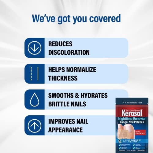 Kerasal Nighttime Renewal Fungal Nail Patches 14 Count Overnight Treatment for Healthy Nails - Image 3