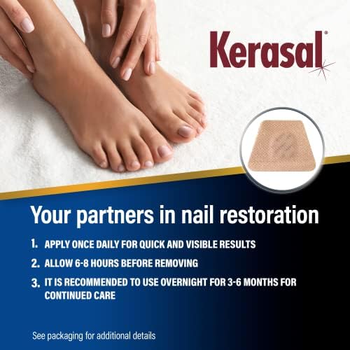 Kerasal Nighttime Renewal Fungal Nail Patches 14 Count Overnight Treatment for Healthy Nails - Image 5