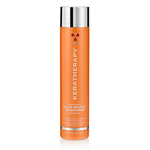 KERATHERAPY Keratin Infused Color Protect Conditioner, 10.1 fl. oz., 300 ml - Gluten Free Color Protecting Conditioner for Color Treated Hair with Kerabond Technology, Red Raspberry Oil, Omega 3 & 6