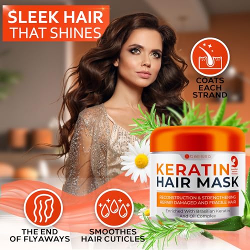Keratin Hair Mask for Dry, Damaged Hair Repair - Image 4