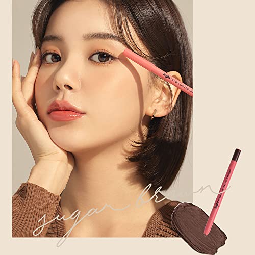keybo Double Lasting Gel Eyeliner Crème Pencil Waterproof Eyeshadow Stick, 8 Beautiful One Touch Cat Eye Color with Glitter Colorful Gel Eye Liner (04. Walnut Brown) - Image 6
