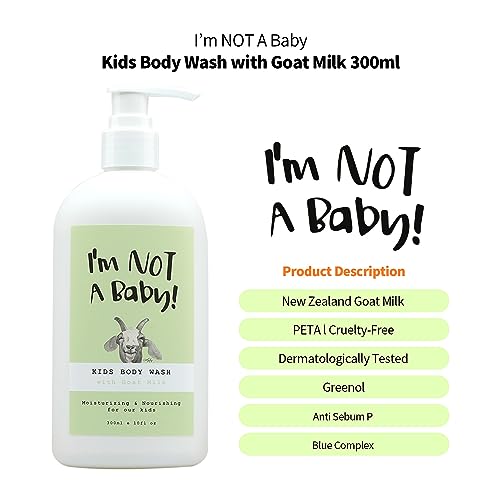 Kids Body Wash l Dermatologist Tested l PETA l Cruelty-free l Gentle for Kids l Goat Milk l Kids Body Wash l Iโm NOT A Baby l 10 Fl Oz - Image 2