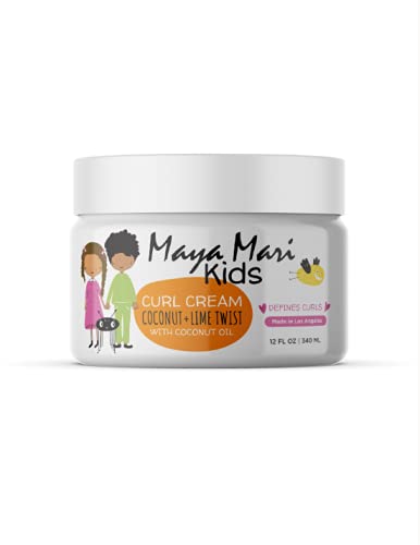 Kids Curl Cream With Coconut Oil, Curly Hair Cream, Coconut and Lime Twist, 12 oz