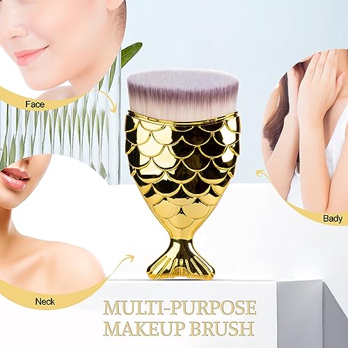 Kabuki Sunscreen Brush for Kids, Liquid & Powder Makeup, All Skin Types, SPF Protection - Image 2