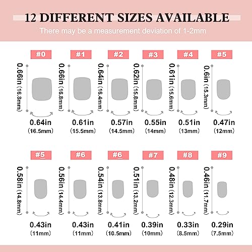 Kikmoya 24 Pcs Black Short Squoval Press On Nails with White Skeleton Design - Image 7