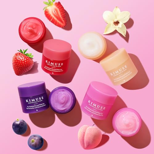 KIMUSE Lip Sleeping Mask Set - Overnight Treatment Lip Care Products | Moisturize & Nourish, Cracked Dry Lips, Intense Hydration with Shea Butter (Colorful Berries) - Image 7