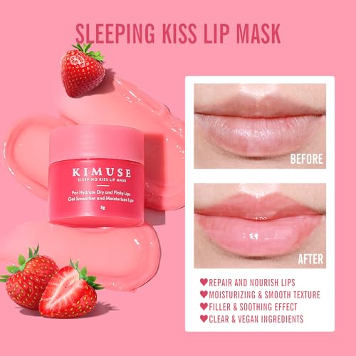 KIMUSE Lip Sleeping Mask Set - Overnight Treatment Lip Care Products | Moisturize & Nourish, Cracked Dry Lips, Intense Hydration with Shea Butter (Colorful Berries) - Image 2