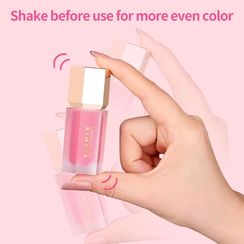 KIMUSE Soft Cream Blush Makeup, Liquid Blush for Cheeks, Weightless, Long-Wearing, Smudge Proof, Natural-Looking, Dewy Finish - Image 4