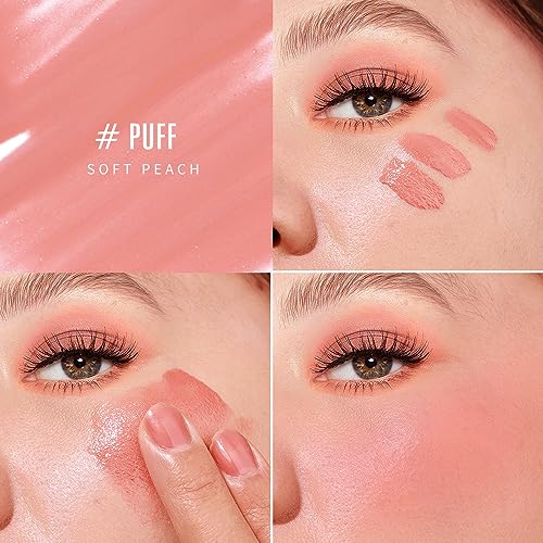 KIMUSE Soft Cream Blush Makeup, Liquid Blush for Cheeks, Weightless, Long-Wearing, Smudge Proof, Natural-Looking, Dewy Finish - Image 5