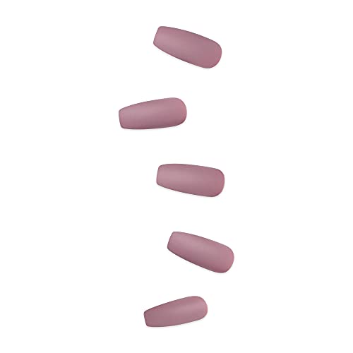 KISS Gel Fantasy Ready-to-Wear Press-On Gel Nails, “Stick Together”, Long, Dark Pink, Nail Kit with 24 Mega Adhesive Tabs, Pink Gel Glue, Manicure Stick, Mini File, and 28 Fake Nails - Image 5