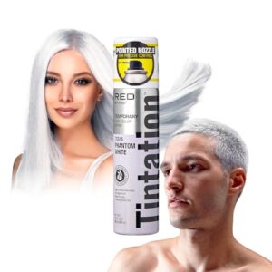 KISS Phantom White Washable Hair Color Spray 4 oz Fast-Drying Easy Application