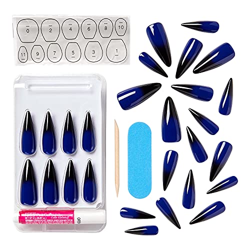 Kiss Salon Color She Wolf Halloween Design Nails Extra Long Stiletto 28 Count - Image 5