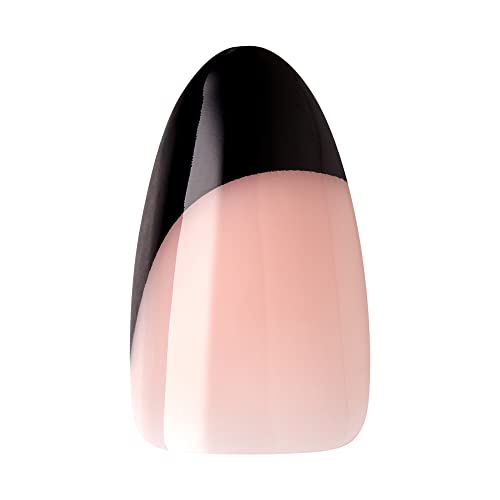 Voguish Fantasy Press On Nails Black Almond Shape Medium Size 28 Count - Image 7